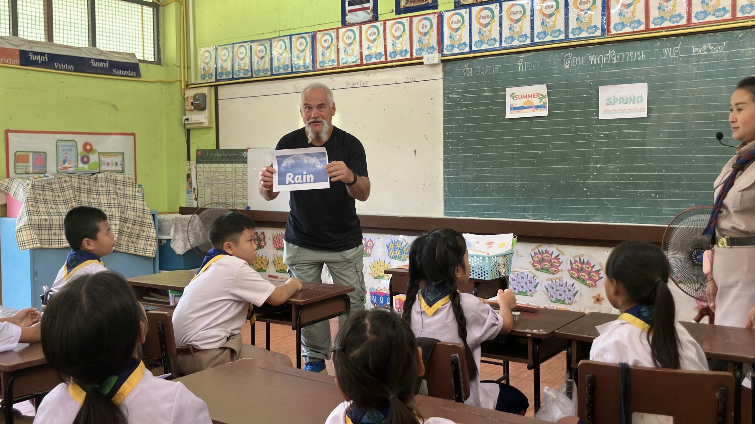 Donor & volunteer Peter Bell, a retired volunteer from Australia